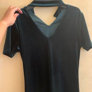 V Neck Velvet top
